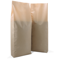 1kg Side Gusset bag in matt brown