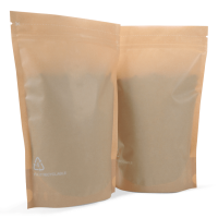 500g recyclable Stand up pouch in matt brown