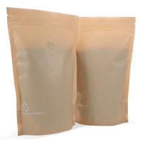 500g Stand up pouches brown with valve
