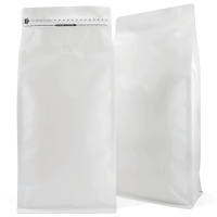 1kg Box Bottom Bag with Valve in matt white