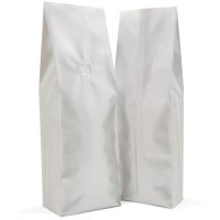250g Side gusset bag with valve in white