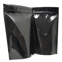 250g stand up pouch in gloss black