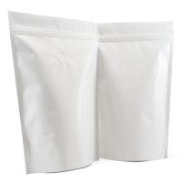 250g Stand up pouches with valve in matt white