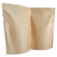250 Side Gusset Bags with Valve and Tin Tie, Natural Kraft