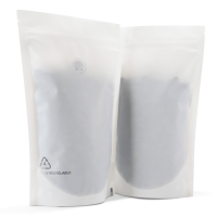150g recyclable stand up pouch in matt white