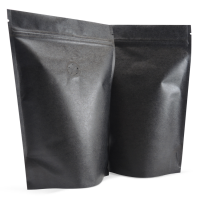 250g stand up pouch in black with valve